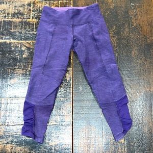 Eggplant purple LULULEMON cropped yoga pants